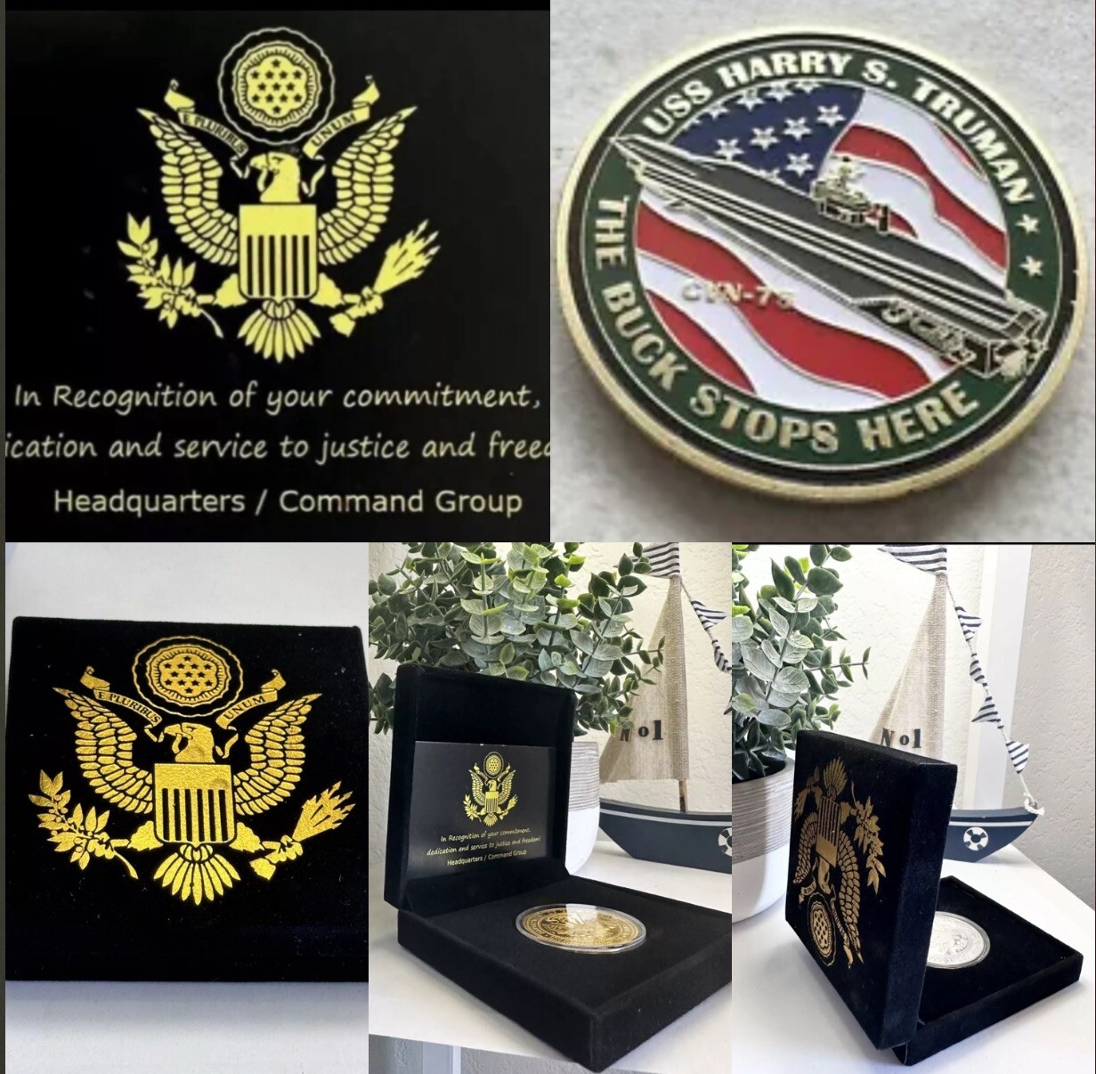 USS Antietam CG-54 Challenge Coin US Navy Crest USS Antietam CG-54