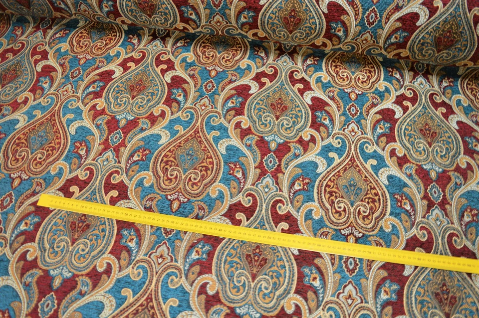 Möbelstoff Bezugsstoff Polsterstoff Meterware Stoff Jacquard Ornament Barock 