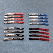 4Pcs Limited Edition Logo Car Wheel Hub Stickers Emblem Badge Strip Accessories