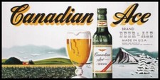 Canadian Ace Beer & Ale of Chicago NEW Sign: 12 x 24" USA Steel
