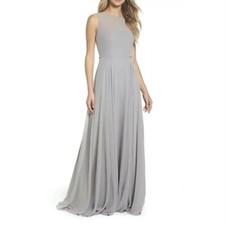 Jenny Yoo “Elizabeth” Chiffon Gown, Mineral, Size 0