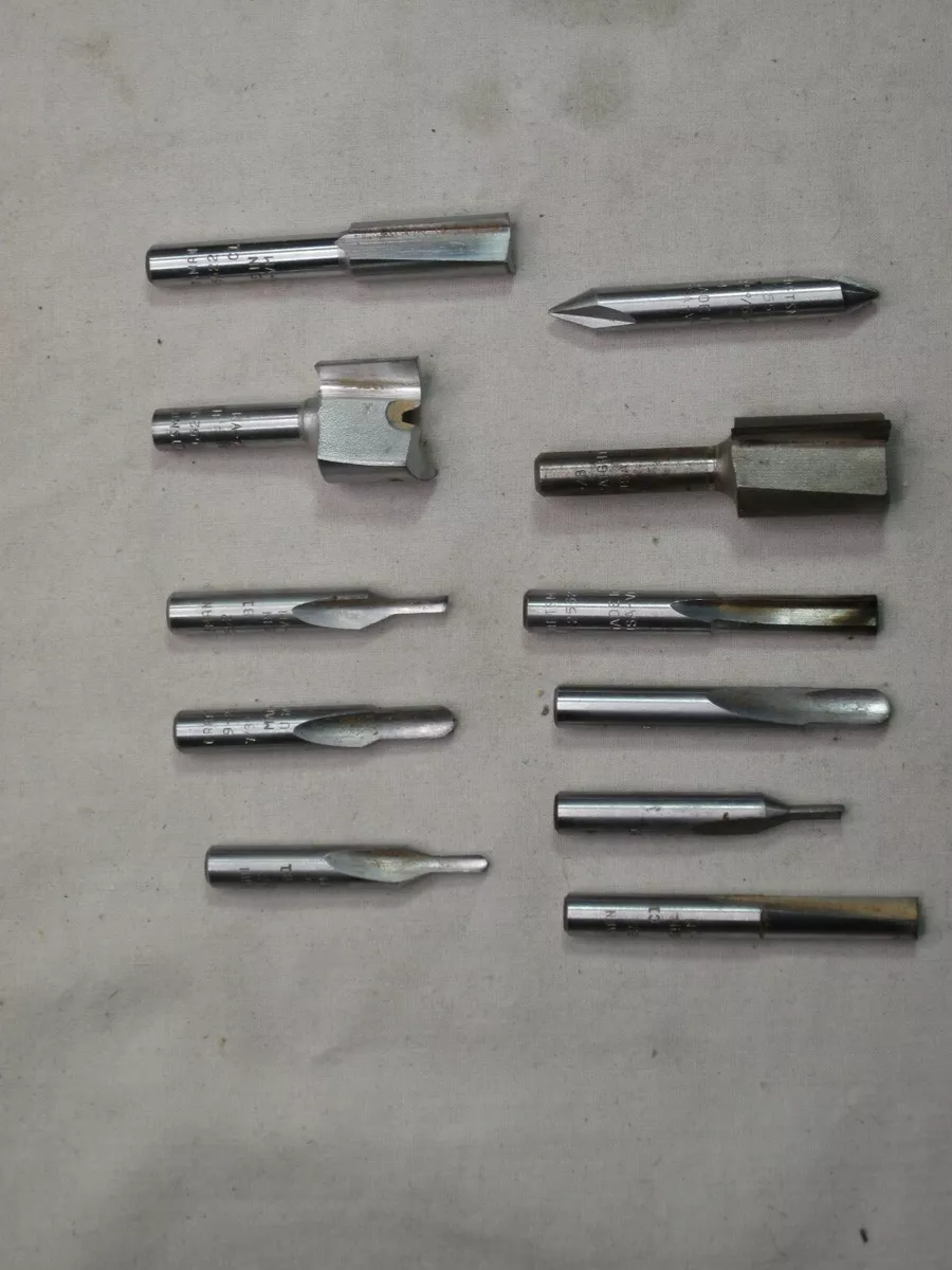 11 Craftsman router bits bit lot 9 25594 9 25521 9 25521 9 25522 9 25529 9 25545