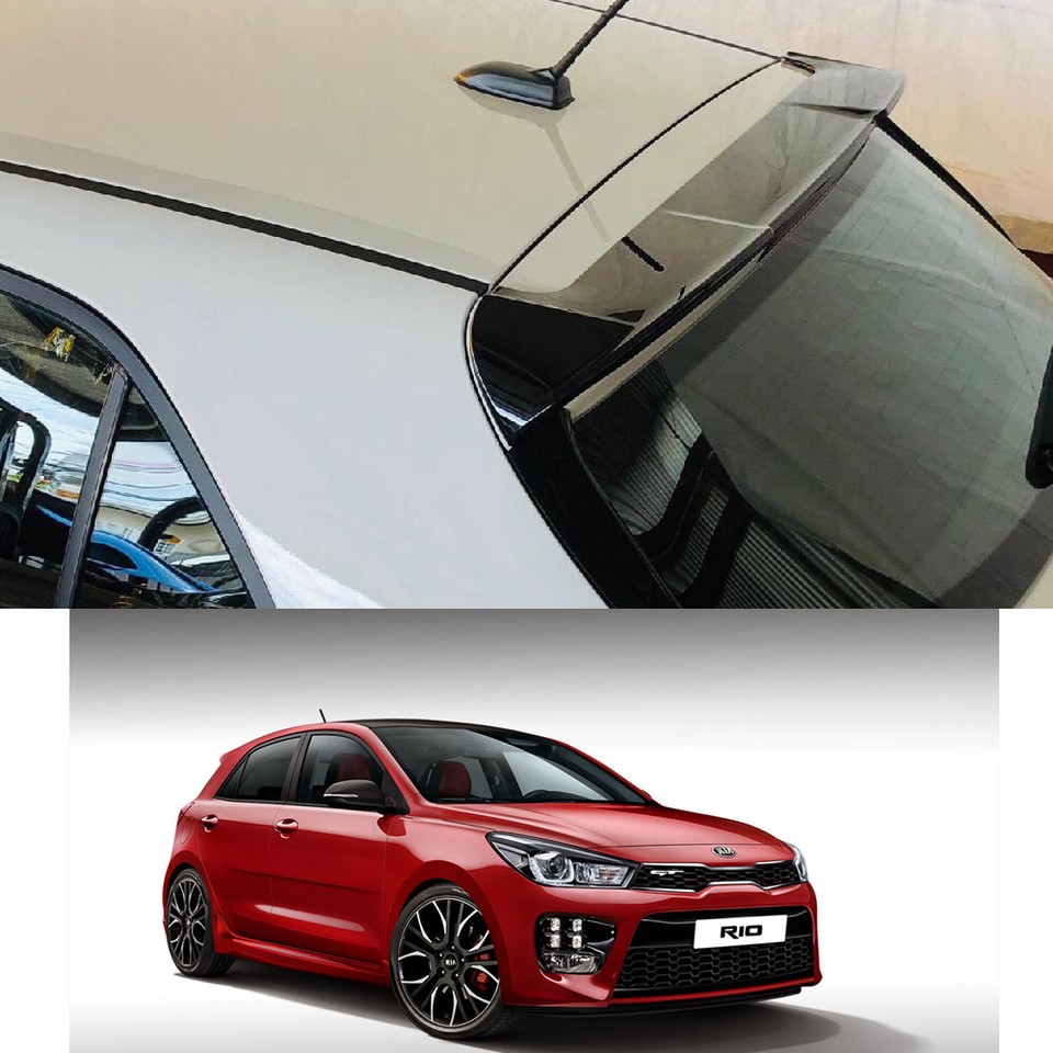 Rear Roof Spoiler BLACK Painted For Kia All New Rio 5door Hatchback ...