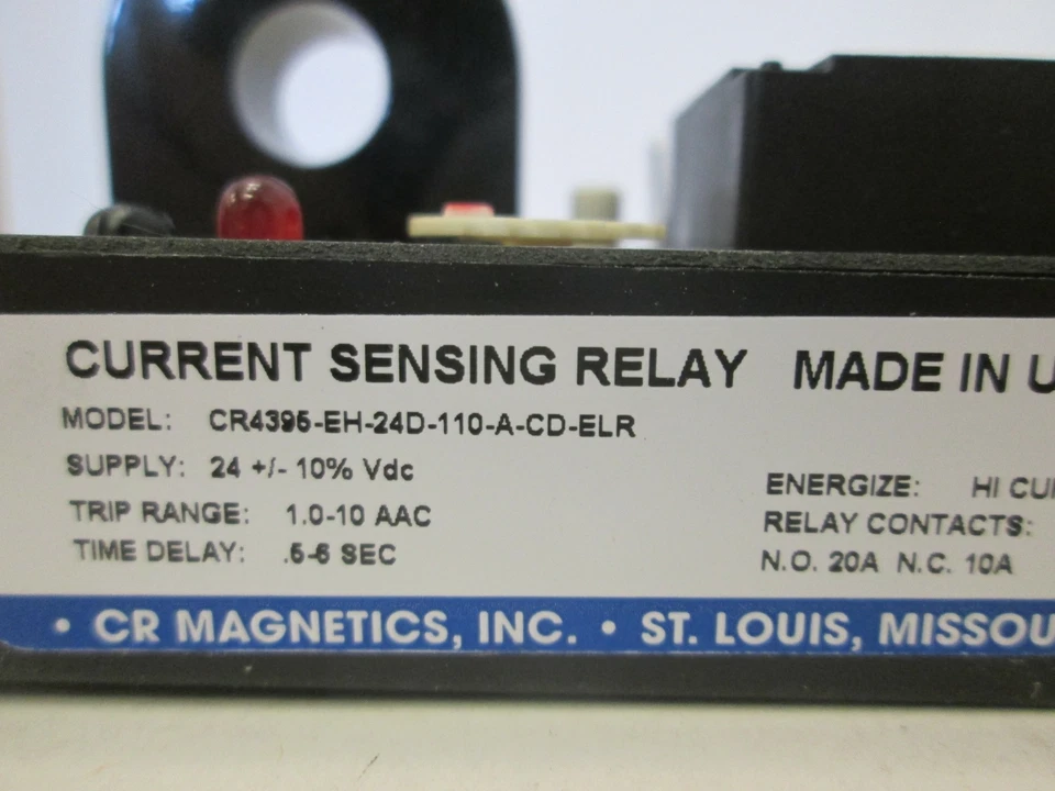CR Magnetics, Current Sensing Relay, CR4395-EH, New - Image 4 of 4