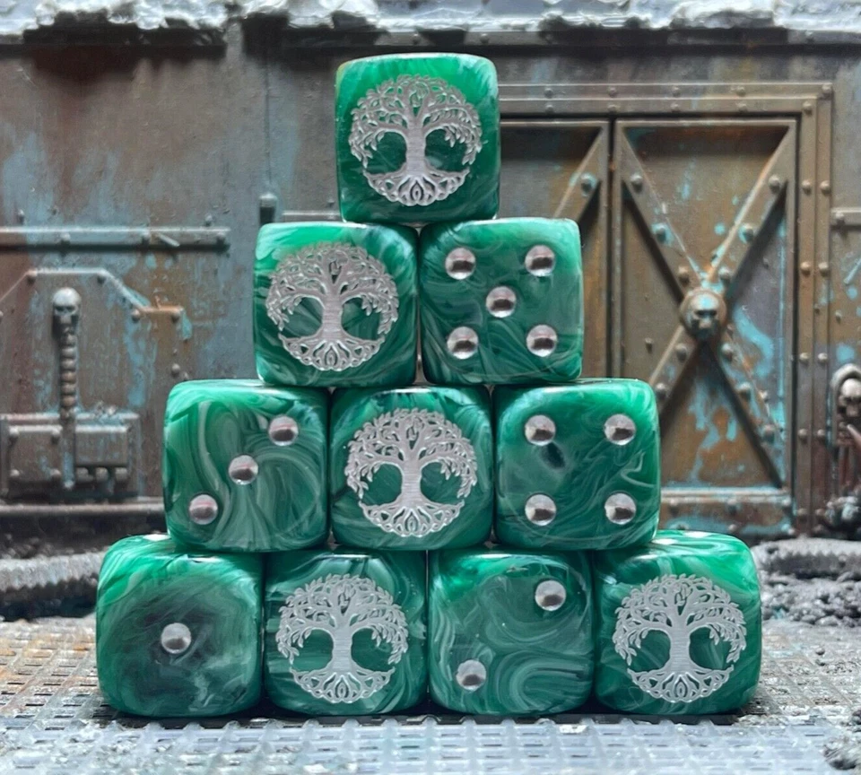 DA SCRAPYARD ORK Fangorn, Inspired Custom Dice, Ideal for Games like AOS & Lord of the Rings