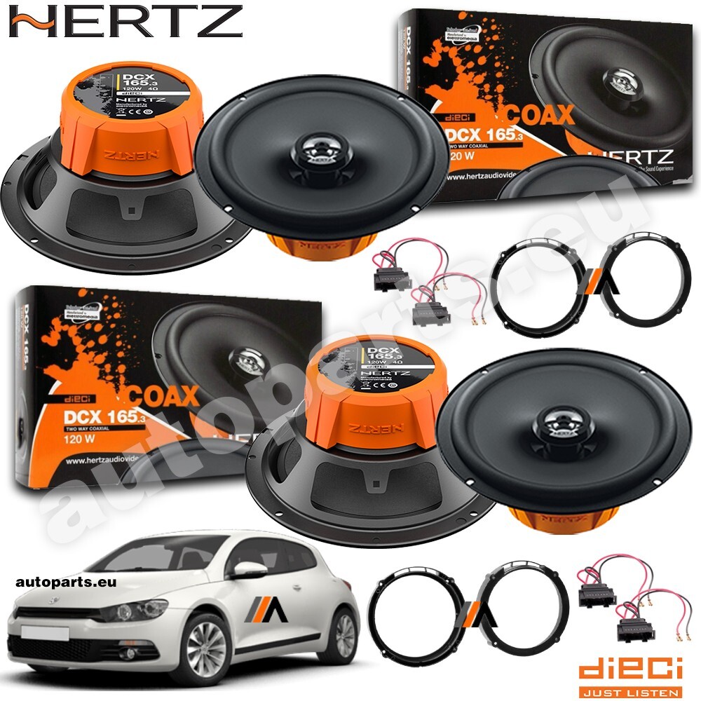 Kit Casse Hertz VW Scirocco: Audio Premium Anteriori e Posteriori