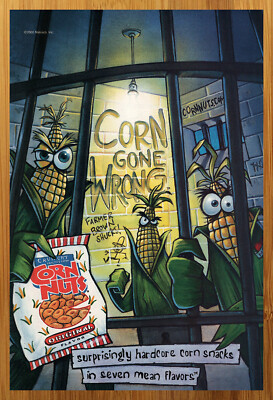 2000 Nabisco Corn Nuts Snack Print Ad/Poster 90s Kid Food Art Jail