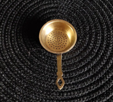 1920s Vintage Ottone Tè Colino Setaccio Utensili da Cucina Parete Decorativi ME5