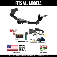 For 04-05 Mitsubishi Endeavor Trailer Hitch + 7 Pin Wiring Fits All Models Curt