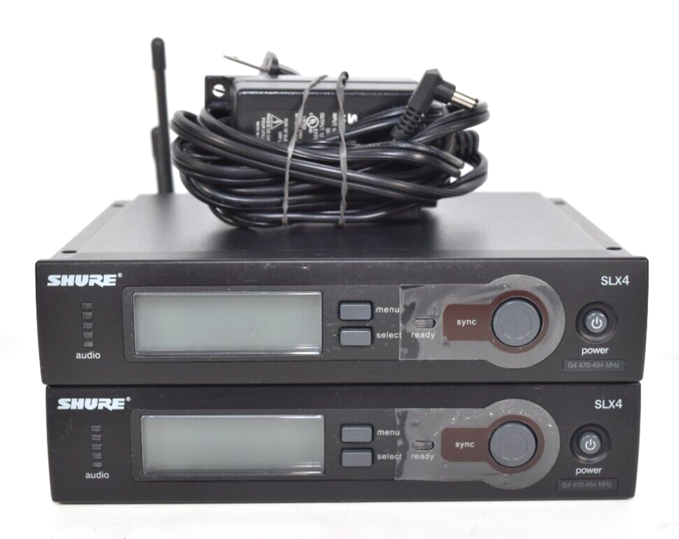 Lot Of 2 Shure SLX4 G4 Wireless Receivers 470494 MHz eBay