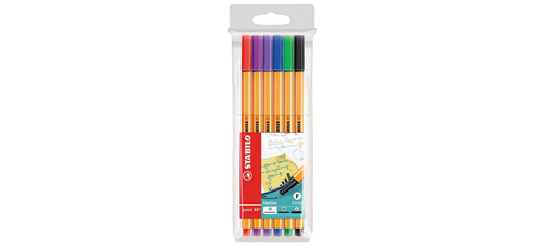 STABILO Point 88 Mini – Pochette 12 Feutres Fins Assortis, Pointe 0,4 Mm, Idéal Prise De Notes & Dessin