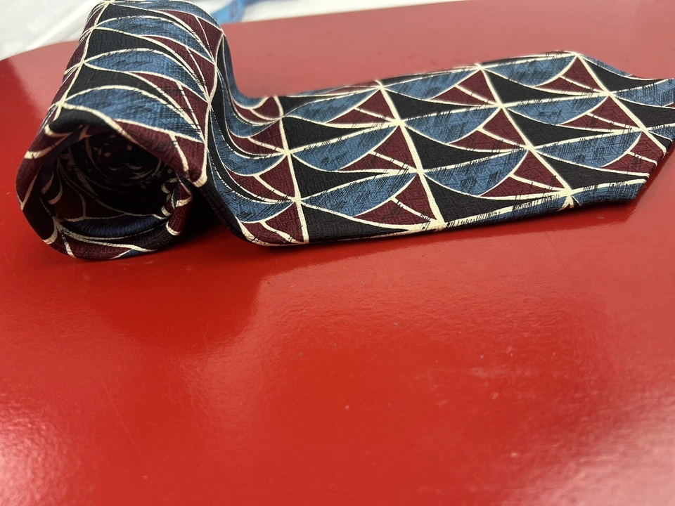 Corbata Watch It Para Hombre Clásica 100% Seda Hecha en Corea Abstracta Geométrica Foto 2 de 4