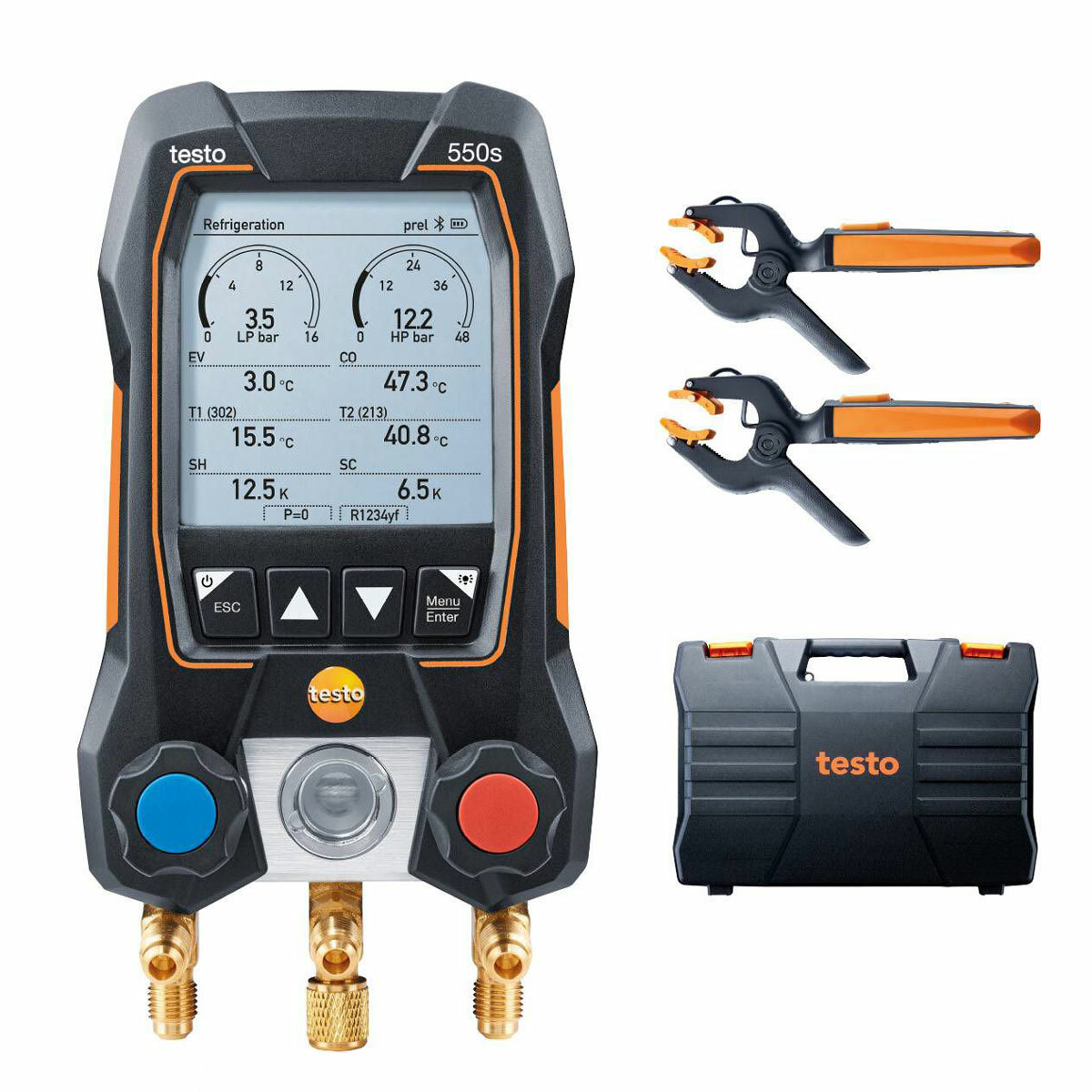 Testo 550s Smart Kit Manifold digitale App con sonde temperatura Wireless