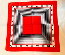 VTG Glentex red/navy/white International naval/nautical/maritime ship flags stri