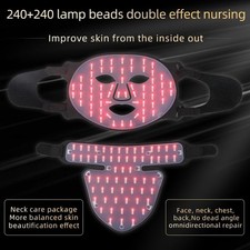 4 Color Red Light Therapy Face Neck Mask Brand New