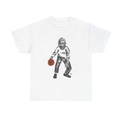 Albert Einstein Graphic T Shirt Funny Basketball Science History Unisex