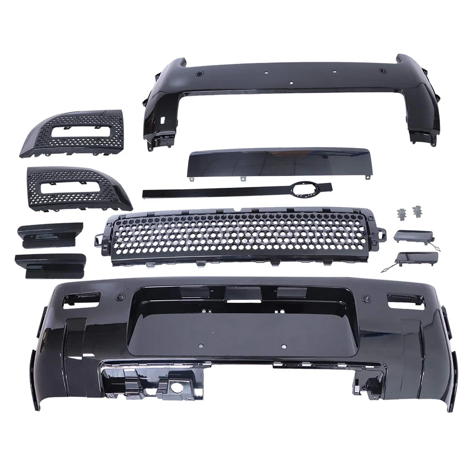 Kits de carrocería de cubierta de parachoques negro brillante para Land Rover Defender 90 110 130 2020-2025 Foto 3 de 4