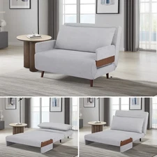 Sofa Bed– 3 in 1 Upholstered Accent Chair Bed-Convertible Sofa Chair Gray