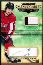 2022-23 Parkhurst Champions Rookie Booklet Autos Connor McMichael Mem-orable /10