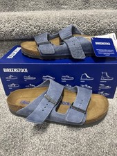 New Birkenstock Arizona BS Dusty Blue 37 EU Narrow Fit Soft Footbed US Ladies 6