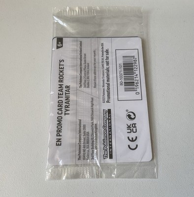 Team Rocket's Tyranitar 096/182 Sealed Promo Card