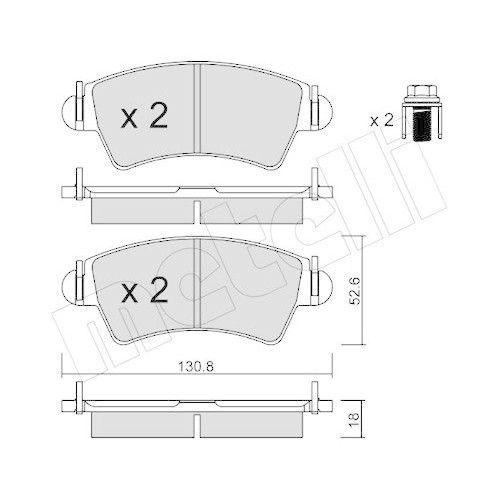 Plaquettes de frein Metelli 22-0313-0 pour résoudre les problèmes de sifflement sur Citroën