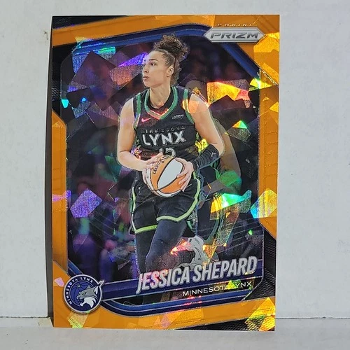2025 Panini Prizm WNBA Orange Ice Prizm #137 Jessica Shepard Minnesota Lynx