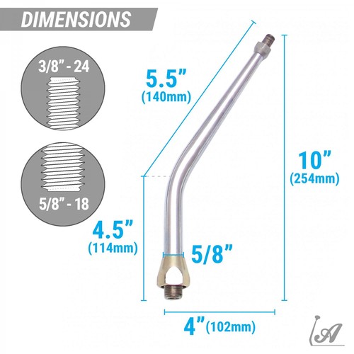 Deluxe Side Shift Transmission Shifter Kit w/ 10" Chrome Arm for Chrysler 518  - Afbeelding 3 van 18