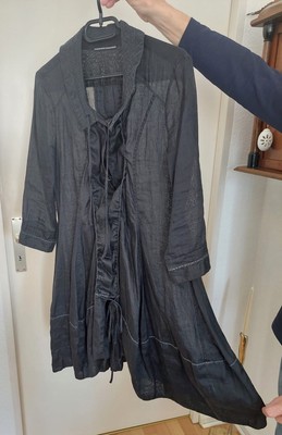 LE JEAN DE MARITHE+FRANCOIS GIRBAUD Kleid Gr.L 100% Leinen/ Ramie Schwarz