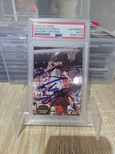 1992-93 NBA Topps Stadium Club - Shaquille O'neal Rookie Card On Card Auto PSA