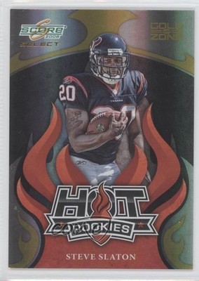 2008 Score Select Hot Rookies Gold Zone 13/50 Steve Slaton #HR-25 RC 0f6