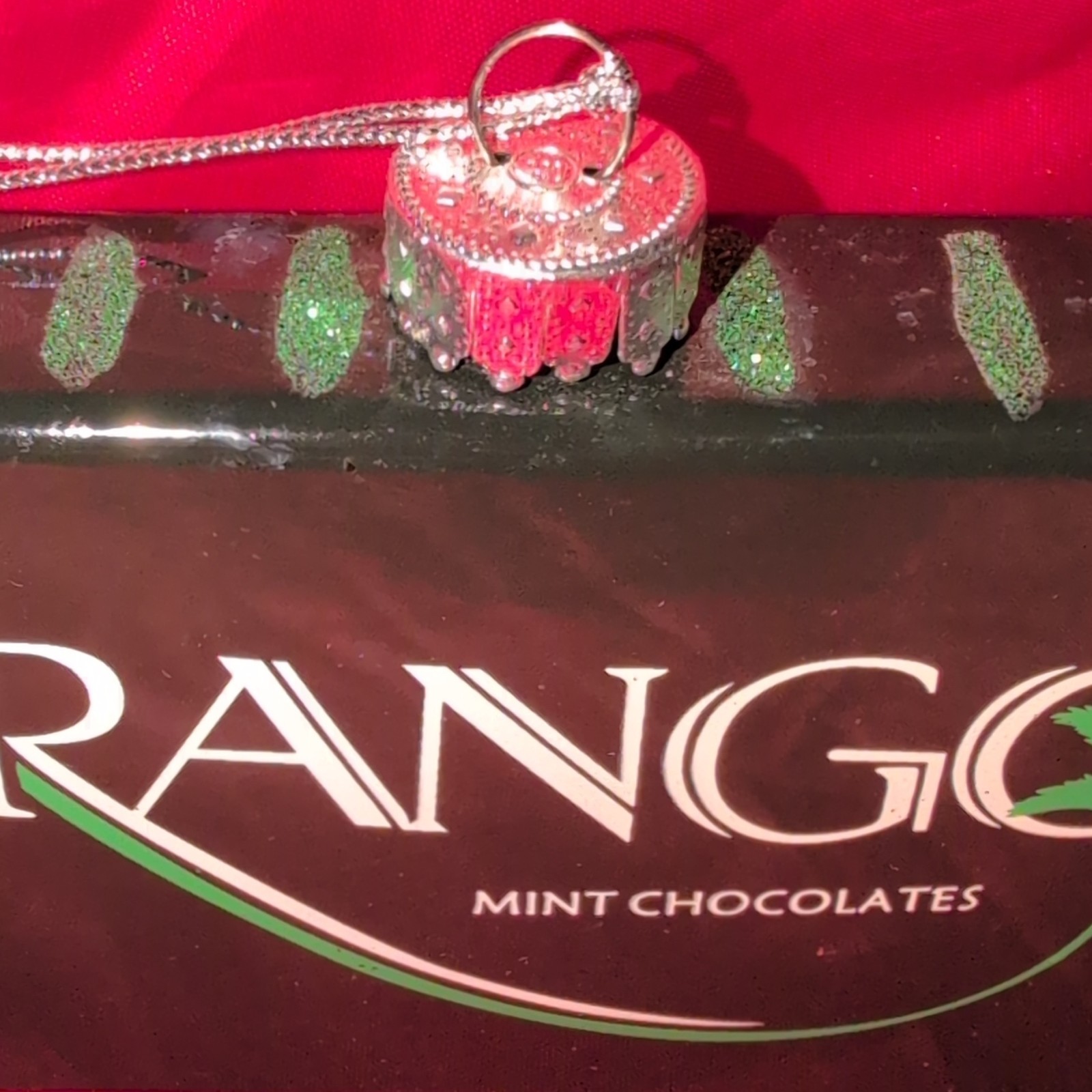 Rectangle Desmos Frango Mint Chocolates Glass Hanging Ornament, Black Rectangle ...