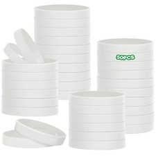 Silicone Wristband, 8'' 50pcs Silicone Bracelets Silicone Bracelets 20.2cm Silico...