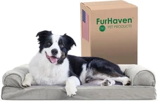 Furhaven Cooling Gel Dog Bed for 36.0L x 27.0W x 6.5Th, Smoke Gray 