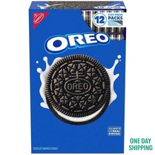 OREO Chocolate Sandwich Cookies 5.23 oz 12 Pack Classic Snack Cookies