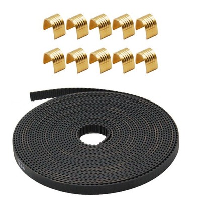 3D Printer 5 Meters GT2 Timing Belt and 10pcs Copper 5M