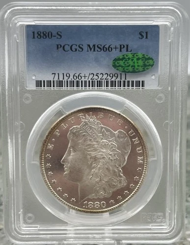 1880-S Morgan Dollar – PCGS MS66+ PL CAC – Deep Mirrors & Premium Eye Appeal
