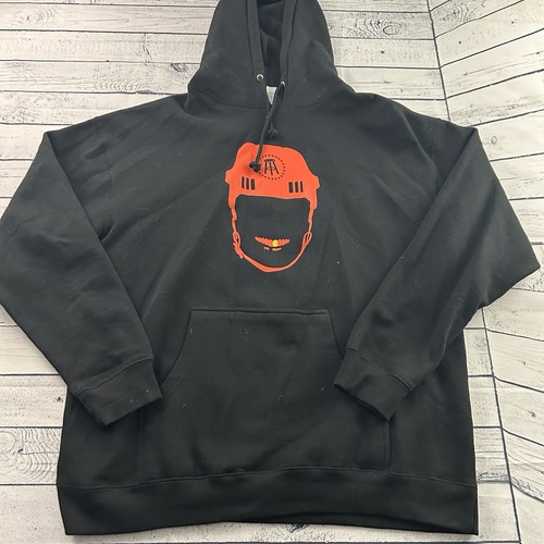 Barstool Spittin Chiclets Hockey Pullover Hoodie Sweatshirt Men's XL Black