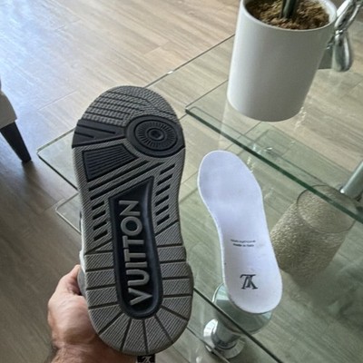 Louis Vuitton Monogram Low Top Lace-Up Sneakers Black/White Rubber Sole