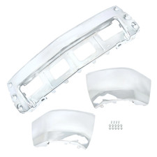 Split Front Bumper Fit For Chevy Silverado 1500 14-15 Chrome Wo Sensor Holes