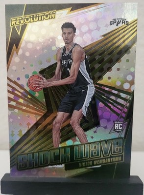 2023-24 PANINI REVOLUTION VICTOR WEMBANYAMA SHOCK WAVE RC CARD - SPURS