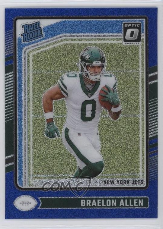 2024 Panini Donruss Optic Rated Rookie Blue Glitter Prizm Braelon Allen #211 ww1