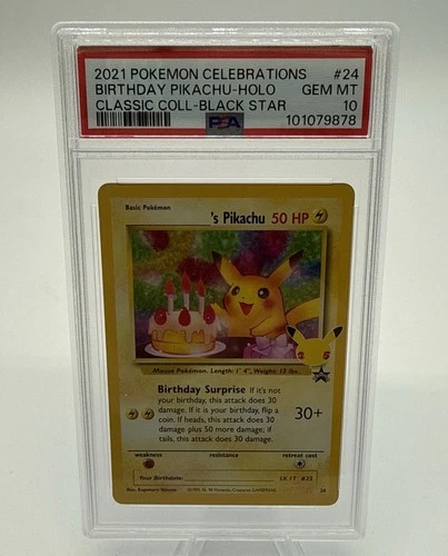 Pokemon Birthday Pikachu Celebrations Classic Coll. #24 PSA 10 Gem Mint BZ