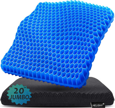 20'' Gel Seat Cushion for Long Sitting Pressure Relief(Jumbo&Thick) - Wheelchair