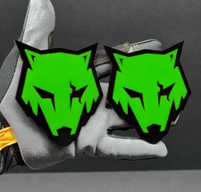 COYOTE 5.0 Emblem Badges Green On Black Fender Angry Racing Aggressive