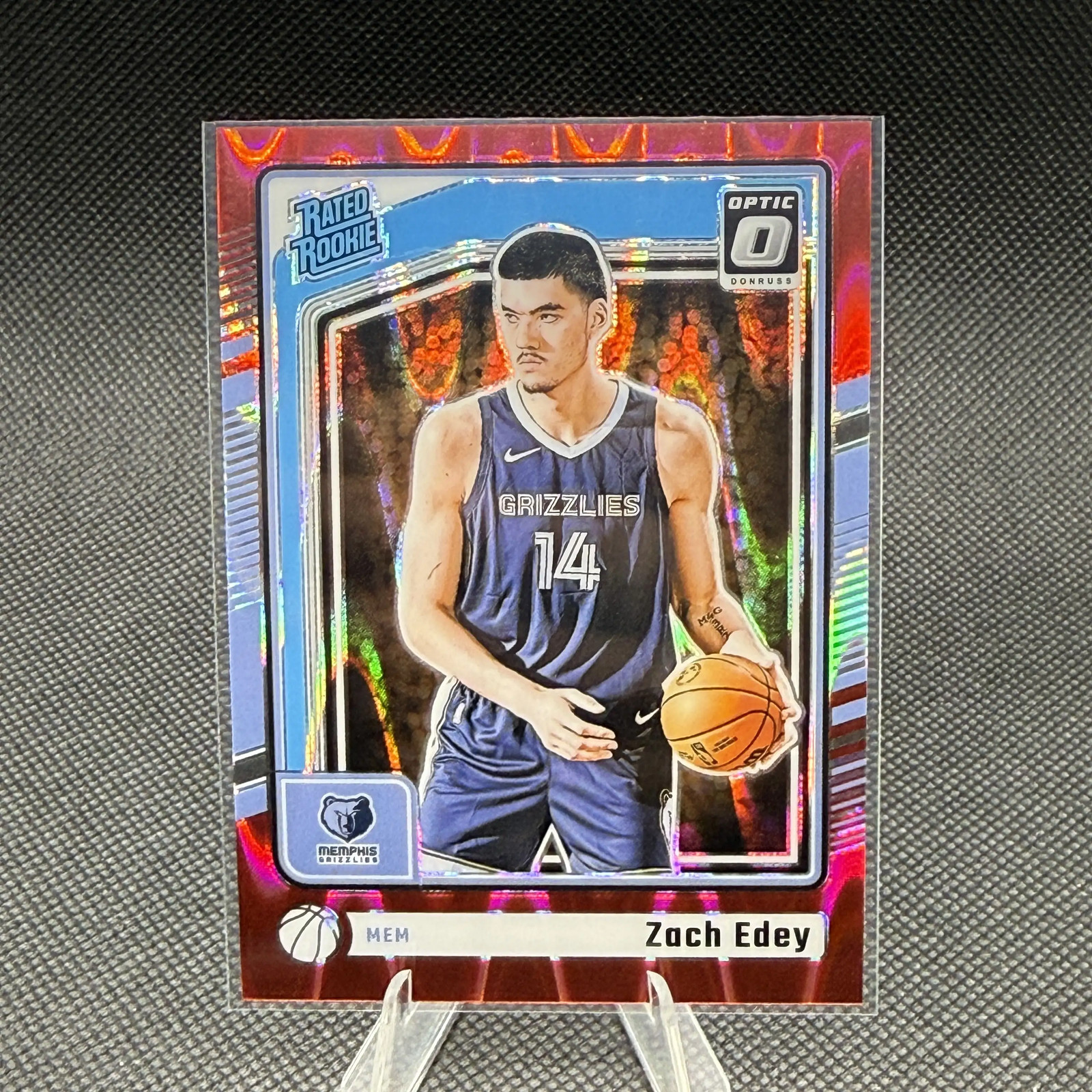 ZACH EDEY 2024-25 Donruss Optic Rated Rookie RED SEISMIC 146/149 #288 Grizzlies