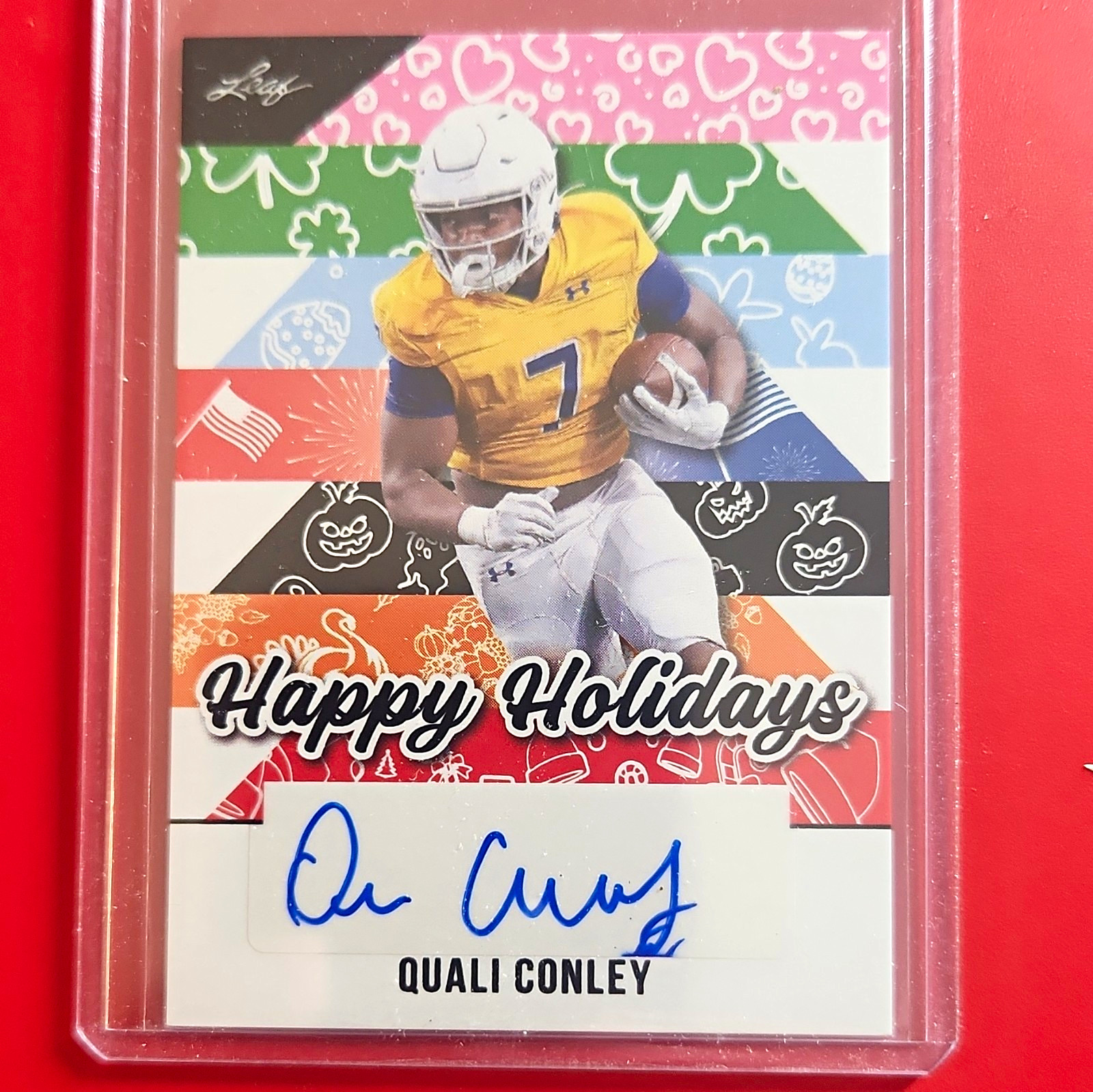 Leaf 2025 Leaf Holiday Quali Conley Happy Holidays Auto Insert #BA-QC1