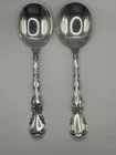 2 Gorham STRASBOURG Pattern Sterling Silver Round Bowl Cream Soup Spoons, 6-1/4”