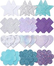 Glitters Pasties Rave Pack Nipple Covers Stickers Disposable Sticky Breast Petal