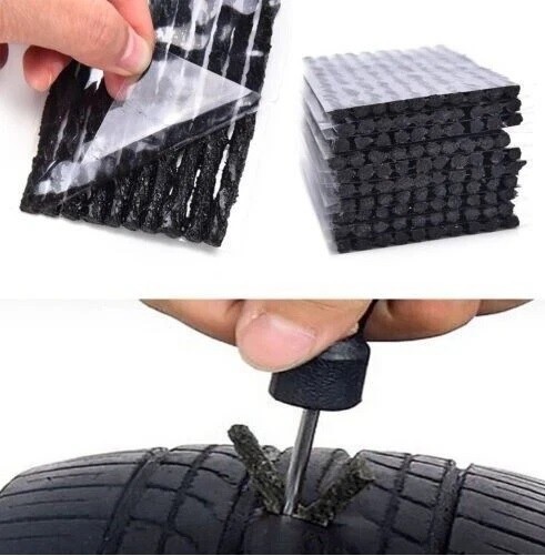 X Tubeless Pneumatici Kit Riparazione 10.2cm Strisce Spina Auto Furgone Moto - Miniatura 5